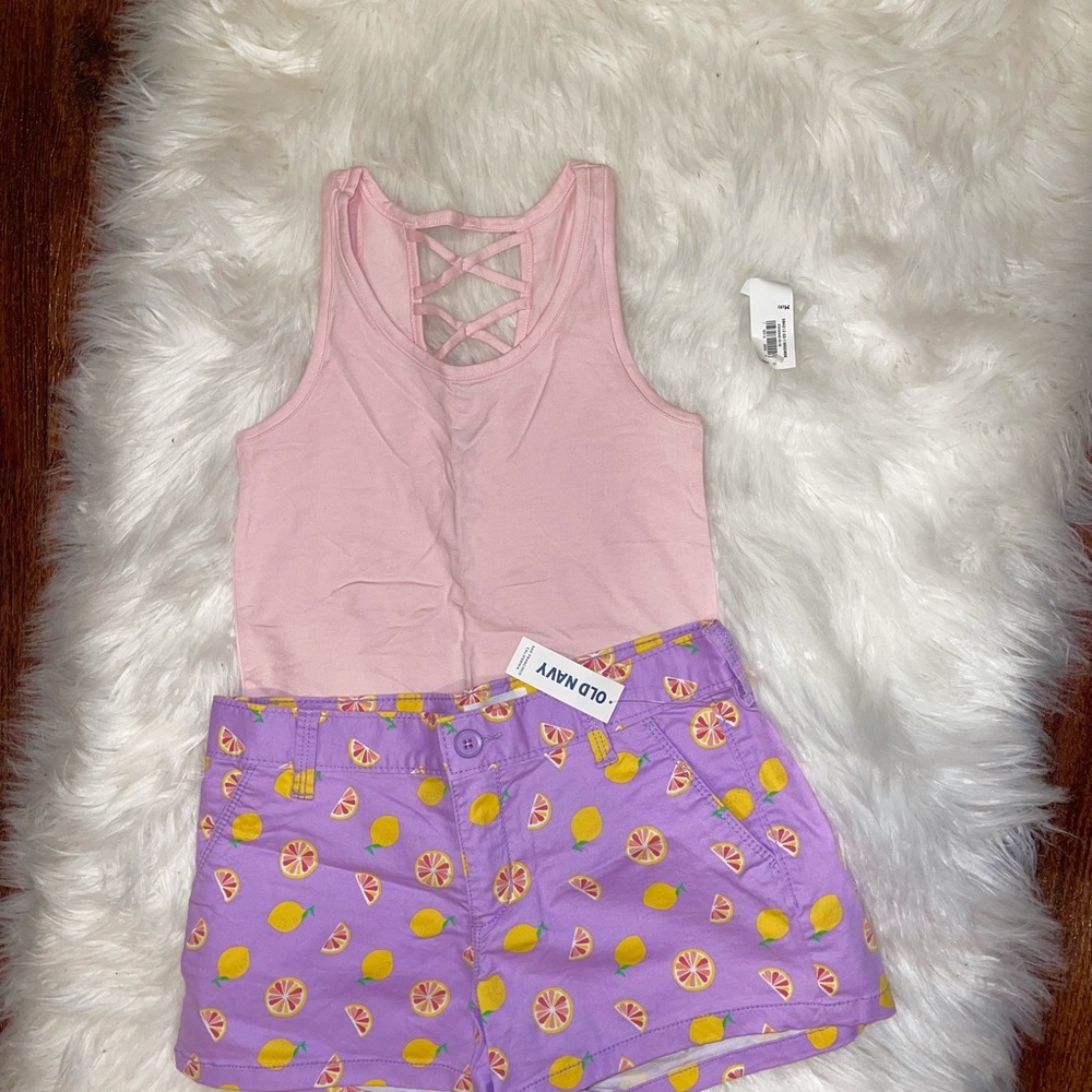 NWT OLD NAVY GIRL SHORTS & TANK TOP